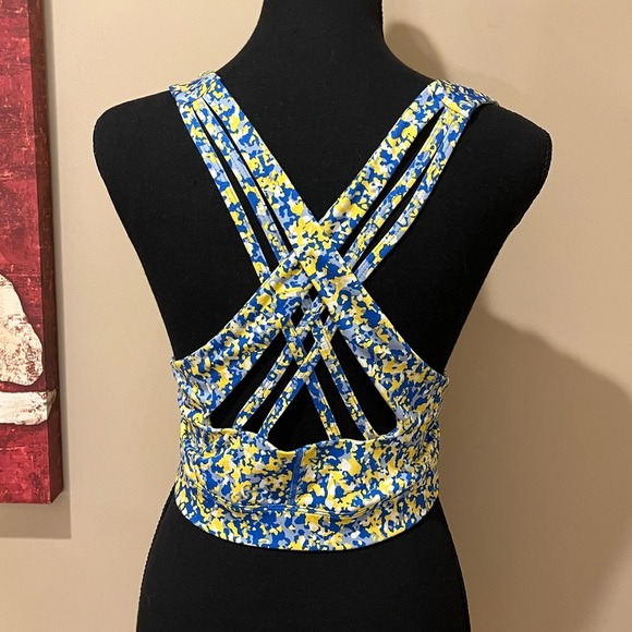 Ideology-Plus Size Speckle Sports Bra-Women’s Size: 3X Color: Speckle Lemon - Picture 4 of 4